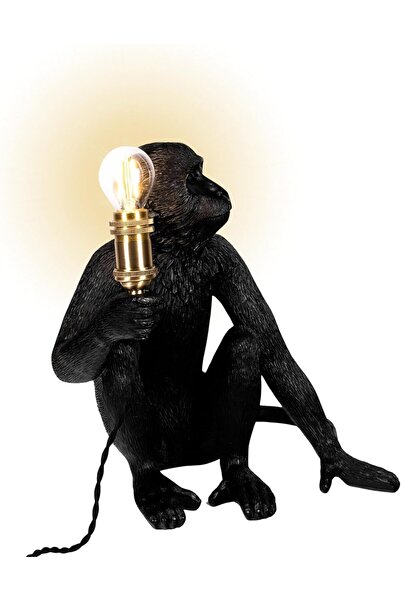 Festive Lights مصباح طاولة بجانب السرير بتصميم قرد - إضاءة مكتب LED عصرية بتص...