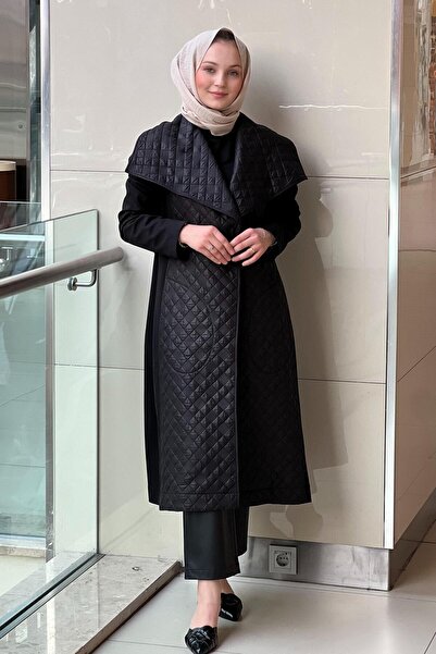 Nuss Wide Collar Quilted Combination Cap