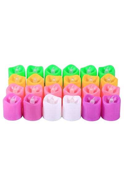 FORHOUSE Set of 24 flameless LED candles, KkvoGmle, multicolor, 3.6x4.4 cm