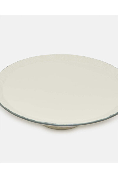 REDTAG White Porcelain Embossed Cake Plate