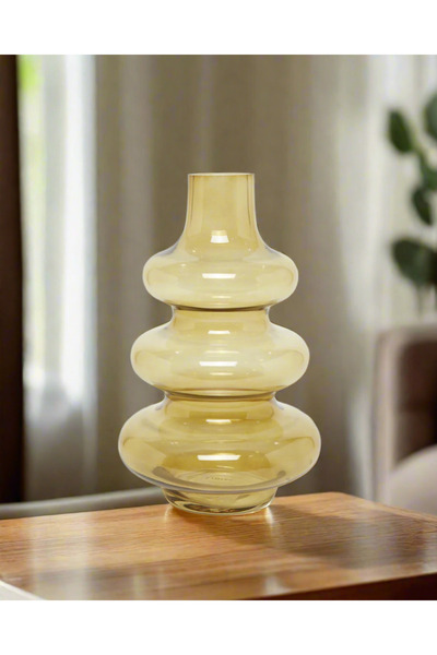 REDTAG Glass Gold Vase Decor