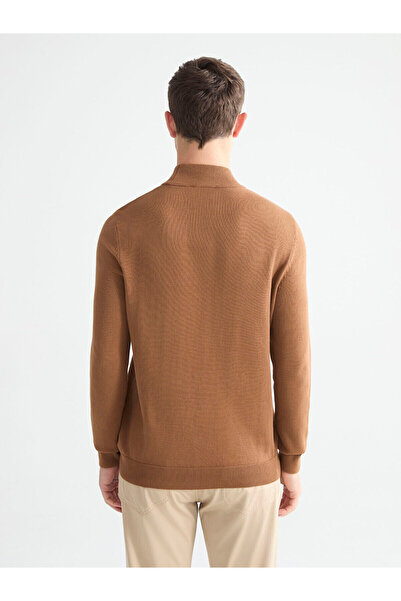 LC Waikiki Ανδρικό πλεκτό πουλόβερ με μισό ζιβάγκο Özmarka New Season