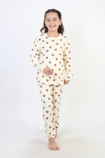 My Hanne Patterned Girl's Pajama Set 51240