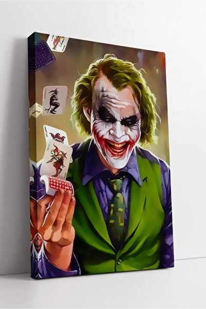 KOSS Dijital Portret al Jokerului cu carduri colorate, pictură din pânză cu d...