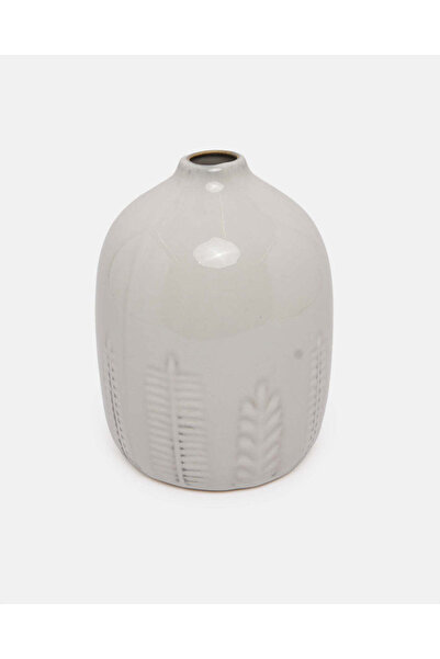 REDTAG Grey Ceramic Embellished Vase