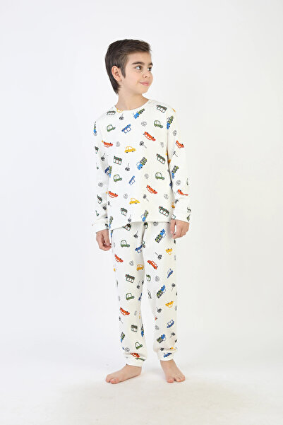 My Hanne Car Patterned Boys' Pajama Set 51340