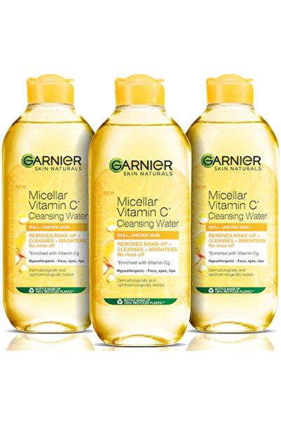 Garnier Set 3x Skin Naturals Micellar Water enriched with Vitamin C, 400 ml
