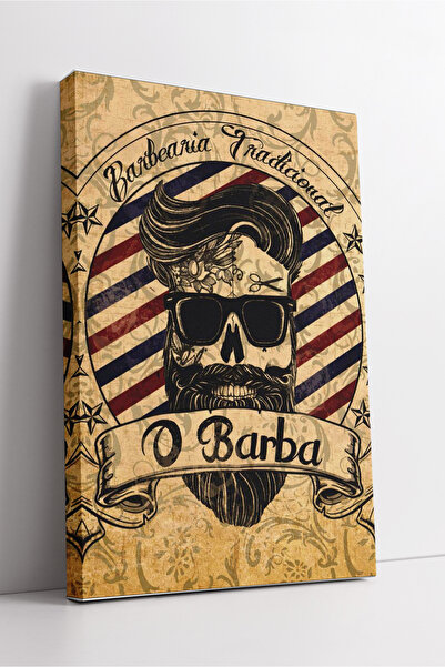 KOSS Dijital O Barba Retro Tabla de pânză cu design de frizerie în stil vinta...