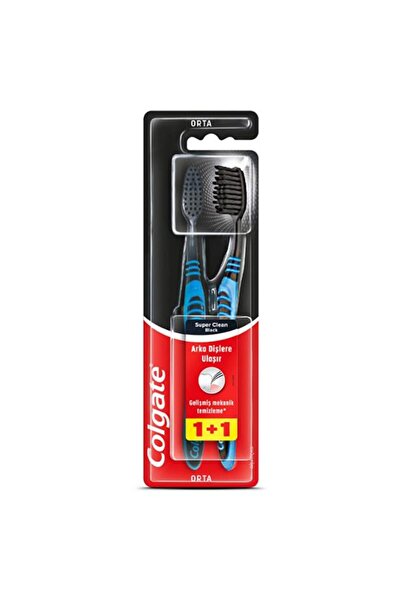 Colgate Diş Fırçası Super Clean Black 1+1 Orta