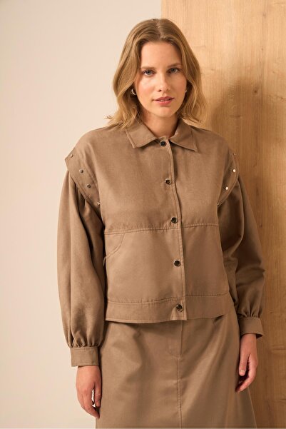 FTZ WOMEN Women's Suede Suit Mink 31238