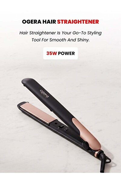 Ogera Hair Straightener – 35W PTC Fast Heating, Ceramic-Coated Plates (OG2302HST)