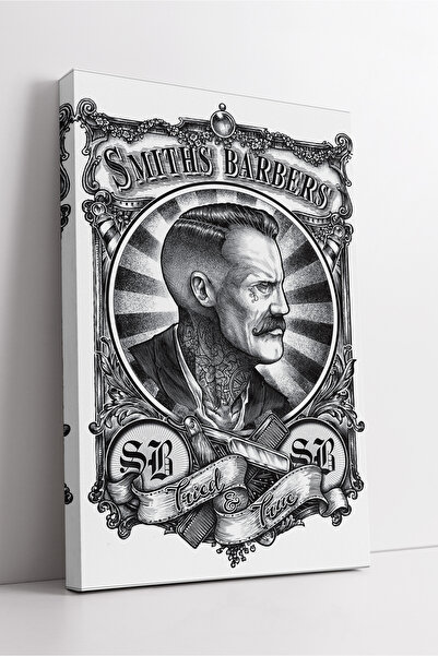 KOSS Dijital Vintage Barber Portrait Design Barber-Themed Retro Style Decorat...