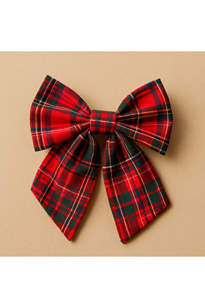 NOT GUILTY Women's Plaid Bow Buckle – Red Large Clasp Buckle Model
