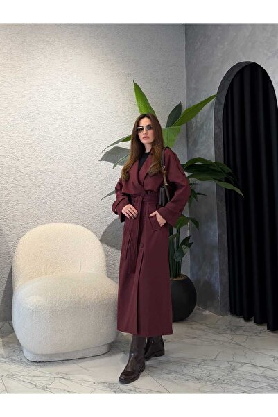 By Merve Darende ZR Model Premium Uzun Trenckot