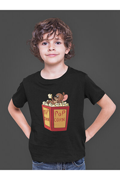 Bumeta Tricou pentru copii Tom și Jerry Pop Corn pisică tricou