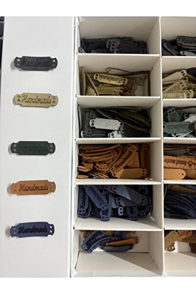 Ayda Craft Shop Deri handemade Yazı Etiketi Karışık Renkli 5 Adet