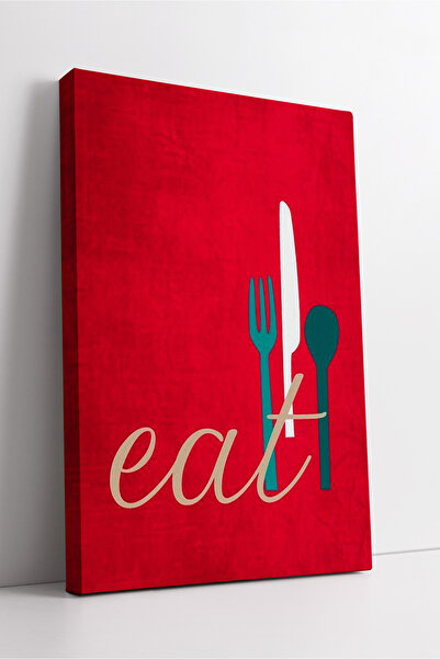 KOSS Dijital Pictură modernă pe pânză de bucătărie cu design de furculiță, li...