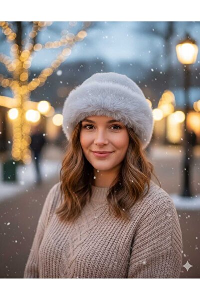 Betülce Trend Triangle Plush Fur Kalpak Hat