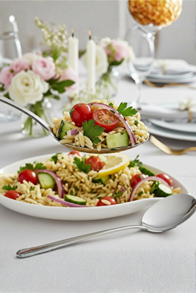 Orvila Luxury Stainless Steel Serving Spoon 21 cm - Presentation Spoon - Salad Spoon