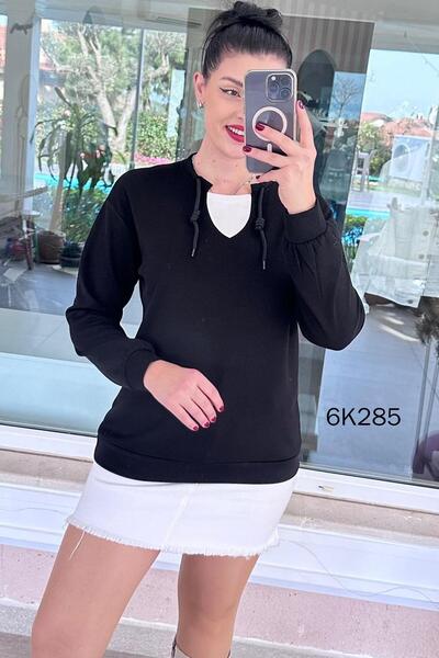 İnce Topuk Collar Detail Modal Sweatshirt 6K285