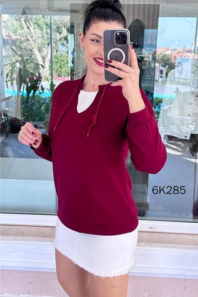 İnce Topuk Collar Detail Modal Sweatshirt 6K285