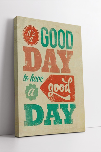 KOSS Dijital Tablou decorativ din pânză cu scriere tipografică retro „Este o ...