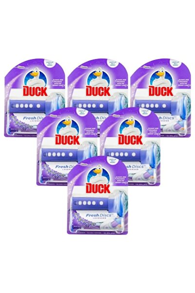 DUCK Fresh Discs Toilet Gel Air Freshener Lavender – Pack of 6 (6 discs each)