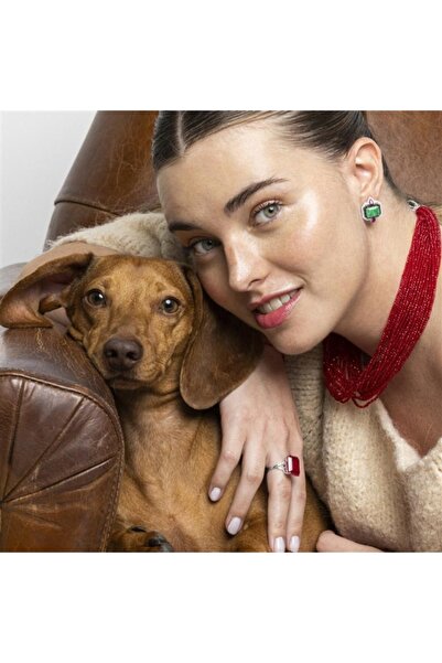 Luxenter 925 Silver Earrings MALIZU with Hydrothermal Quartz Stone