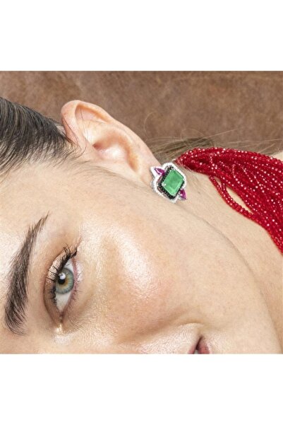 Luxenter 925 Silver Earrings MALIZU with Hydrothermal Quartz Stone