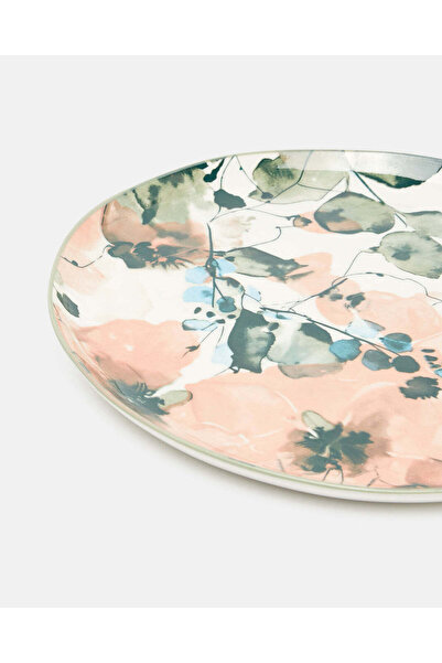 REDTAG White Floral Printed Dinner Plate