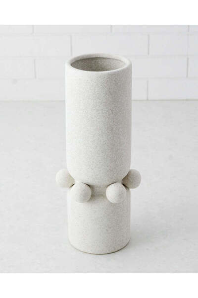 REDTAG Cream Decorative Ceramic Vase