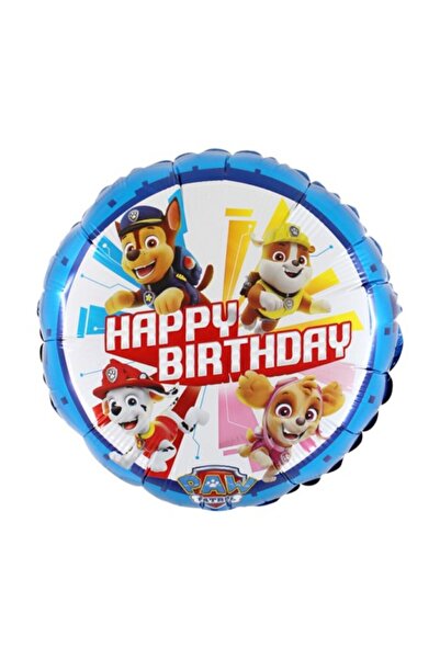 grabo Balon Folie Metalizata Patrula Catelusilor, PAW PATROL HAPPY BIRTHDAY 4...
