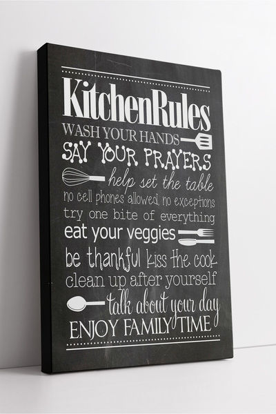 KOSS Dijital Reguli de bucătărie scris pe tablă Decor tipografic Tablă de pân...