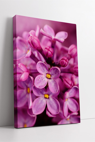 KOSS Dijital Decor estetic de perete cu tematică florală violet liliac, acces...