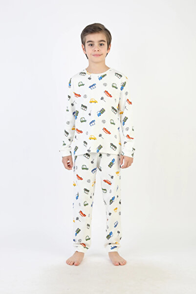 My Hanne Car Patterned Boys' Pajama Set 51340