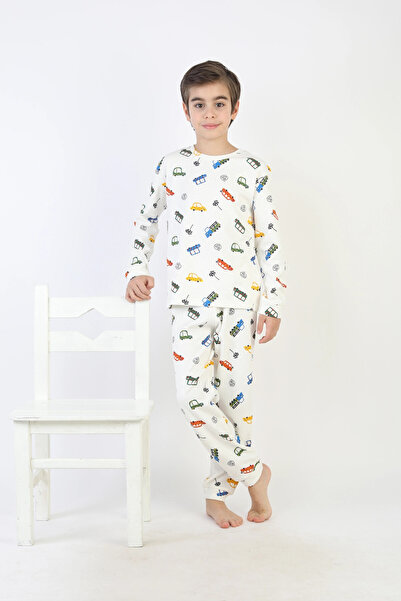 My Hanne Car Patterned Boys' Pajama Set 51340