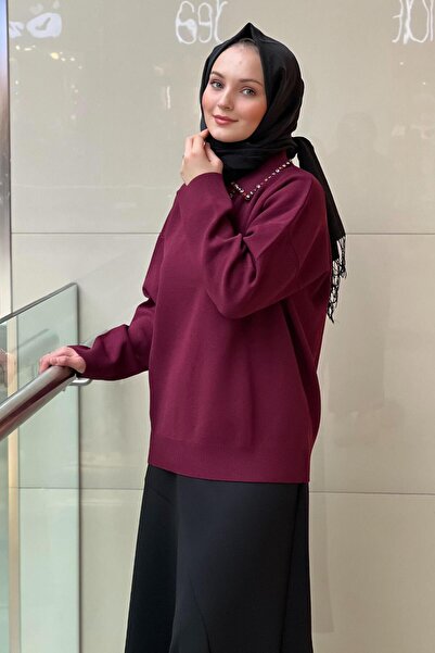 Ghisa Shirt Collar Collars Colorful Stone Knitwear Tunic