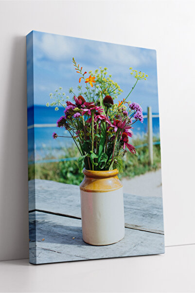 KOSS Dijital Pictură decorativă pe pânză cu buchet de flori colorate și vază ...