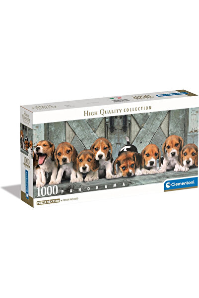 CLEMENTONI - 1000 Parça High Quality Panorama Yetişkin Puzzle - Beagles - 39869