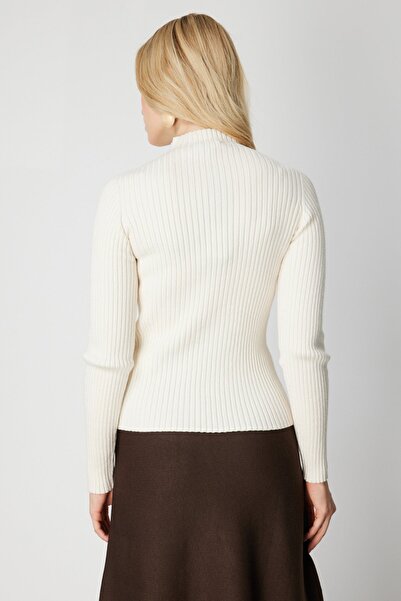 ON Corded Fabric Knitwear Sweater with Ornamental Buttons