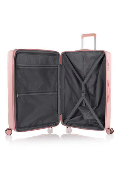 Heys Pastel Set Of 3 Polycarbonate with ABS Hard Sided 4-Wheeler Spinner Trolley Bag with TSA Lock