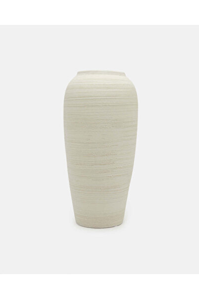 REDTAG Cream Zaria Embellished Ceramic Vase