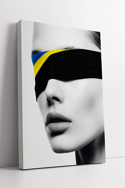 KOSS Dijital Абстрактна картина на платно с женски портрет | Минималистичен д...