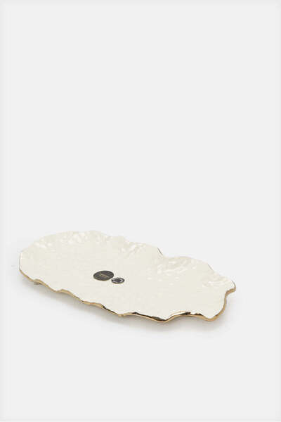 REDTAG Ivory Oval Metal Platter