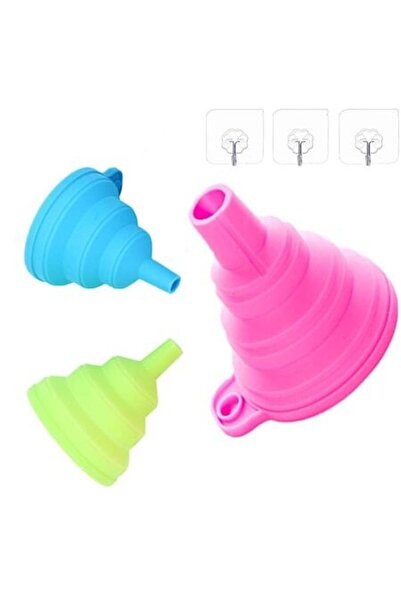 FORHOUSE Set 3 funnels, FreeBiz, Silicone, Foldable, Multicolor