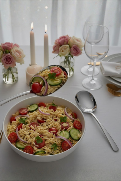 Orvila Luxury Stainless Steel Serving Spoon 21 cm - Presentation Spoon - Salad Spoon