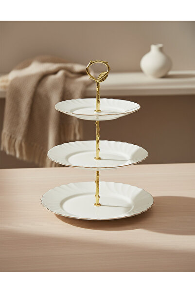 REDTAG White Round 3 Tier Cake Stand