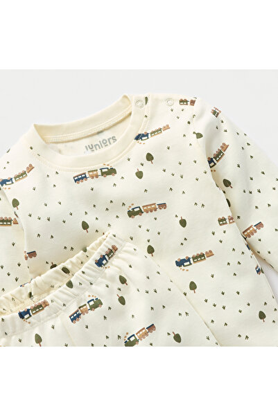 Juniors All-Over Train Print T-shirt and Pyjama Set