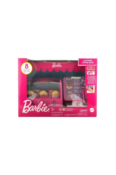 Barbie Coffee Shop Playset Cafe Accessories Toy (Ages 3+)