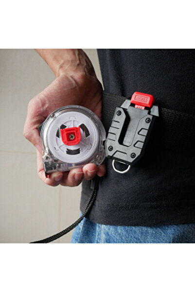 First Wei مشبك حزام عالمي لحمل شريط القياس مع حامل للخصر